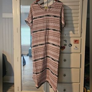 KEALOPIKO MIDI DRESS - SIZE XS - KAPA PRINT - TAUPE/MAUVE COLOR